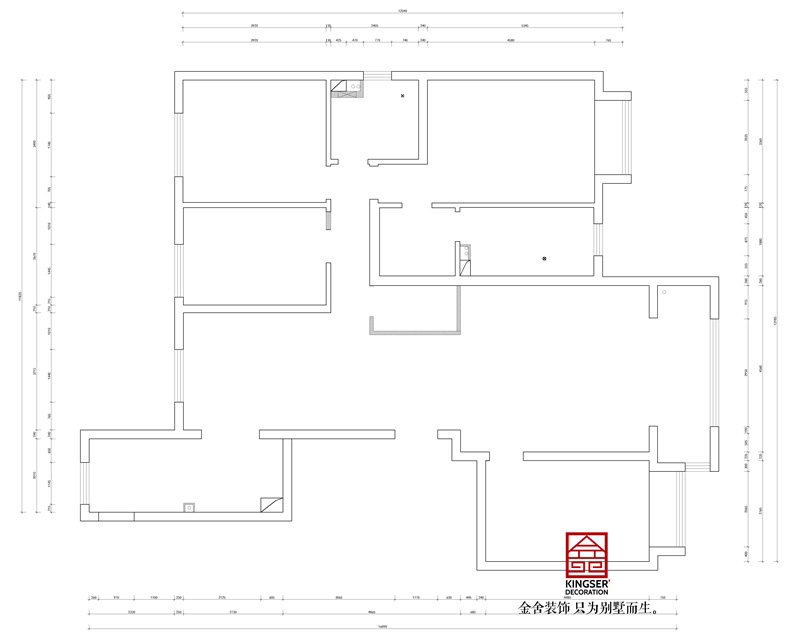 東南智匯城191平米戶(hù)型設(shè)計(jì)平面布局圖